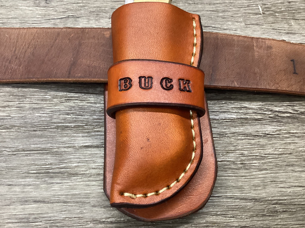 Leather Folding Knife Case Sheath Buck 112 Size (Sheath Only) Left Hand