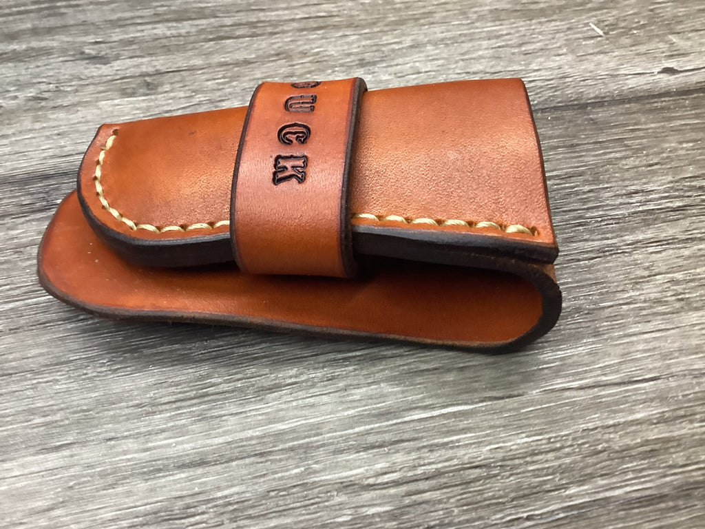 Leather Folding Knife Case Sheath Buck 112 Size (Sheath Only) Left Hand