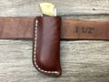 Leather Folding Pocket Knife Sheath Buck 112 Size (Sheath Only)