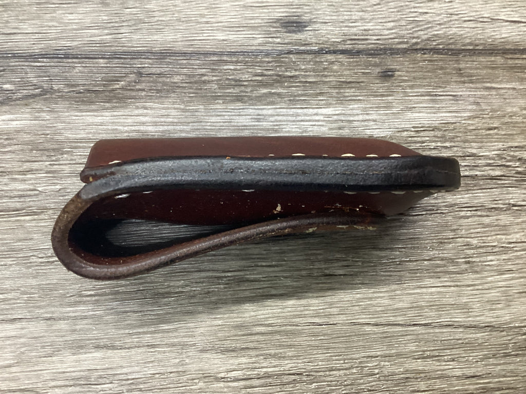 Leather Folding Pocket Knife Sheath Buck 112 Size (Sheath Only)