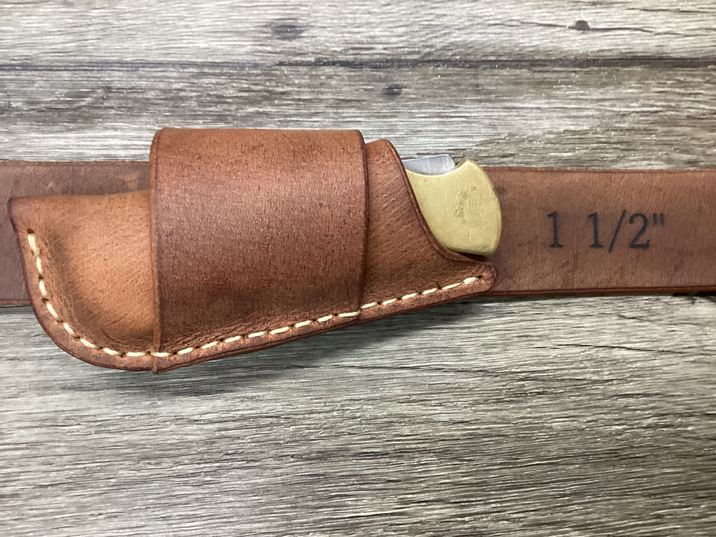 Buffalo Leather Folding Knife Sheath Buck 112 (Sheath Only)