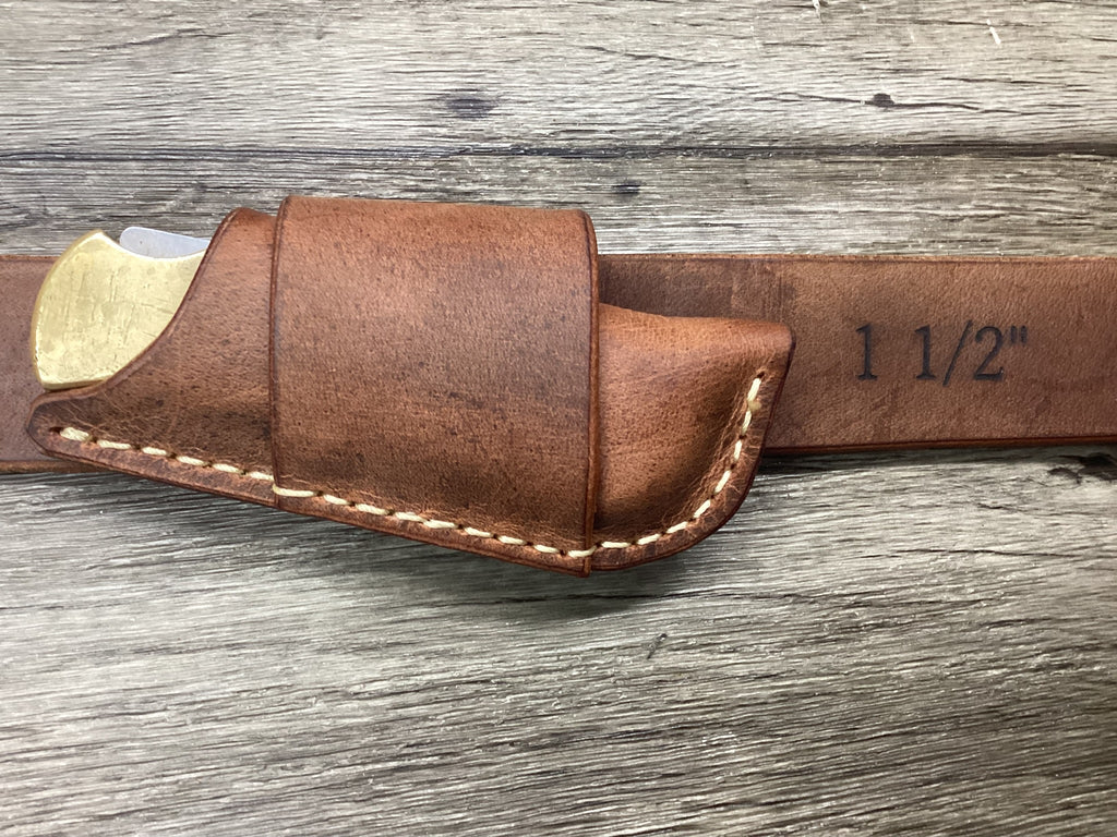 Buffalo Leather Folding Knife Sheath Buck 112 (Sheath Only)