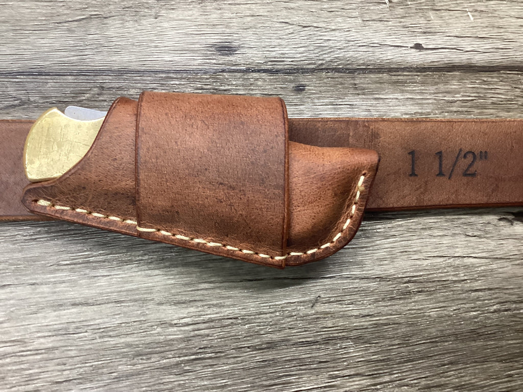 Buffalo Leather Folding Knife Sheath Buck 112 (Sheath Only)