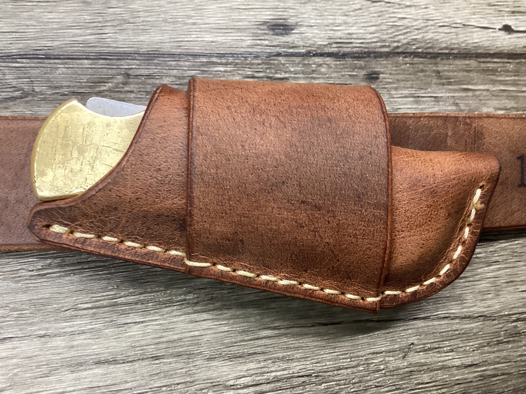 Buffalo Leather Folding Knife Sheath Buck 112 (Sheath Only)