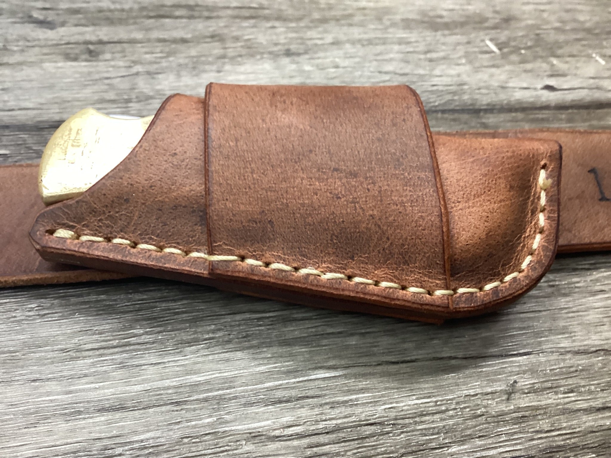 Buffalo Leather Folding Knife Sheath Buck 112 (Sheath Only)