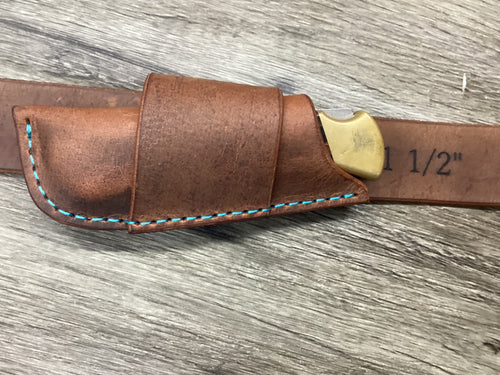 Buffalo Leather Folding Knife Sheath Buck 110 Size(Sheath Only)