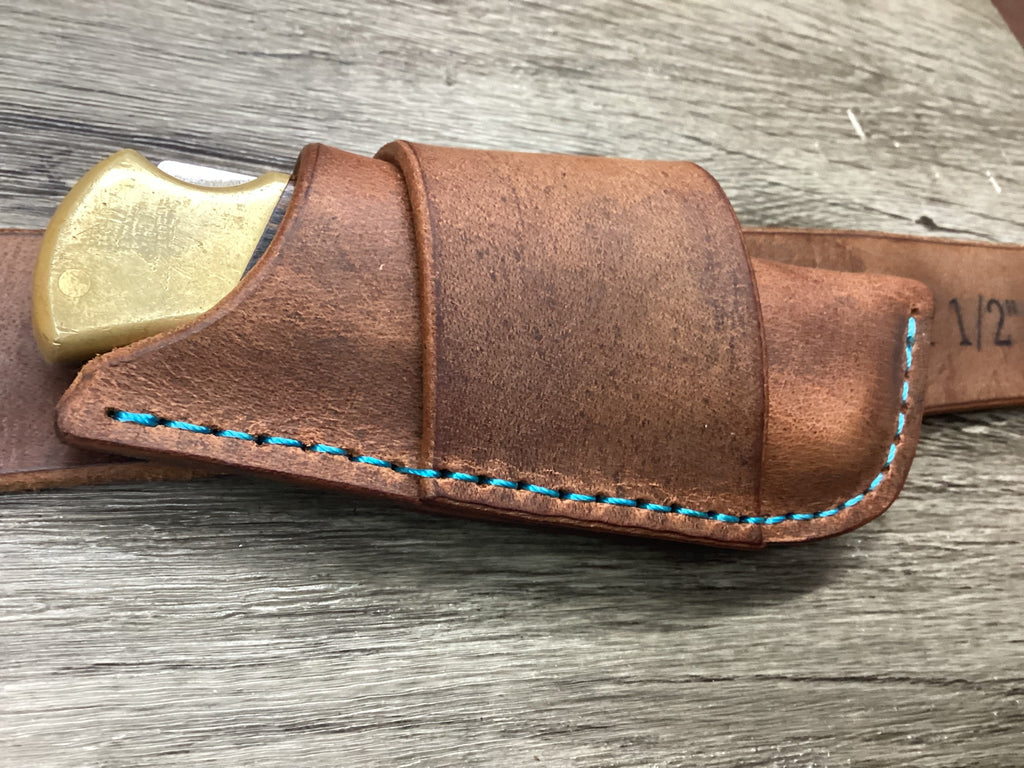 Buffalo Leather Folding Knife Sheath Buck 110 Size(Sheath Only)