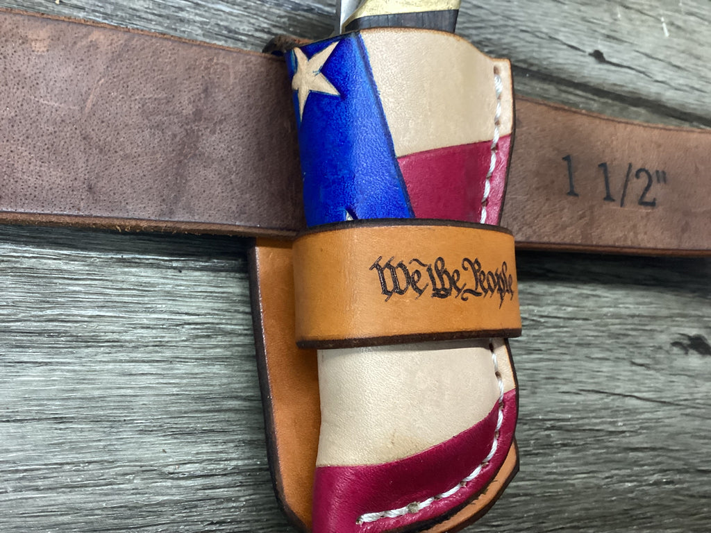 Leather Pocket Knife Sheath Buck 112 Buscadero (Sheath Only) Left