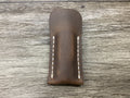 Buffalo Leather Pocket Knife Slip Canoe 3 5/8" Size, (Sheath Only)