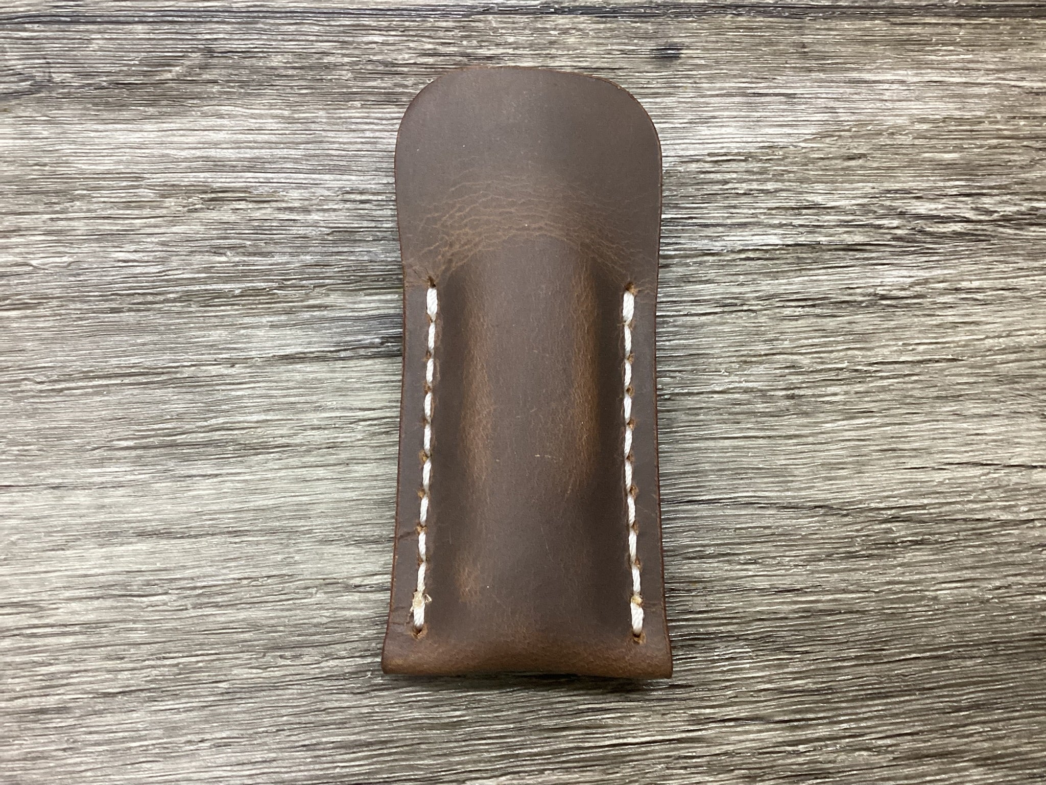 Buffalo Leather Pocket Knife Slip Canoe 3 5/8" Size, (Sheath Only)