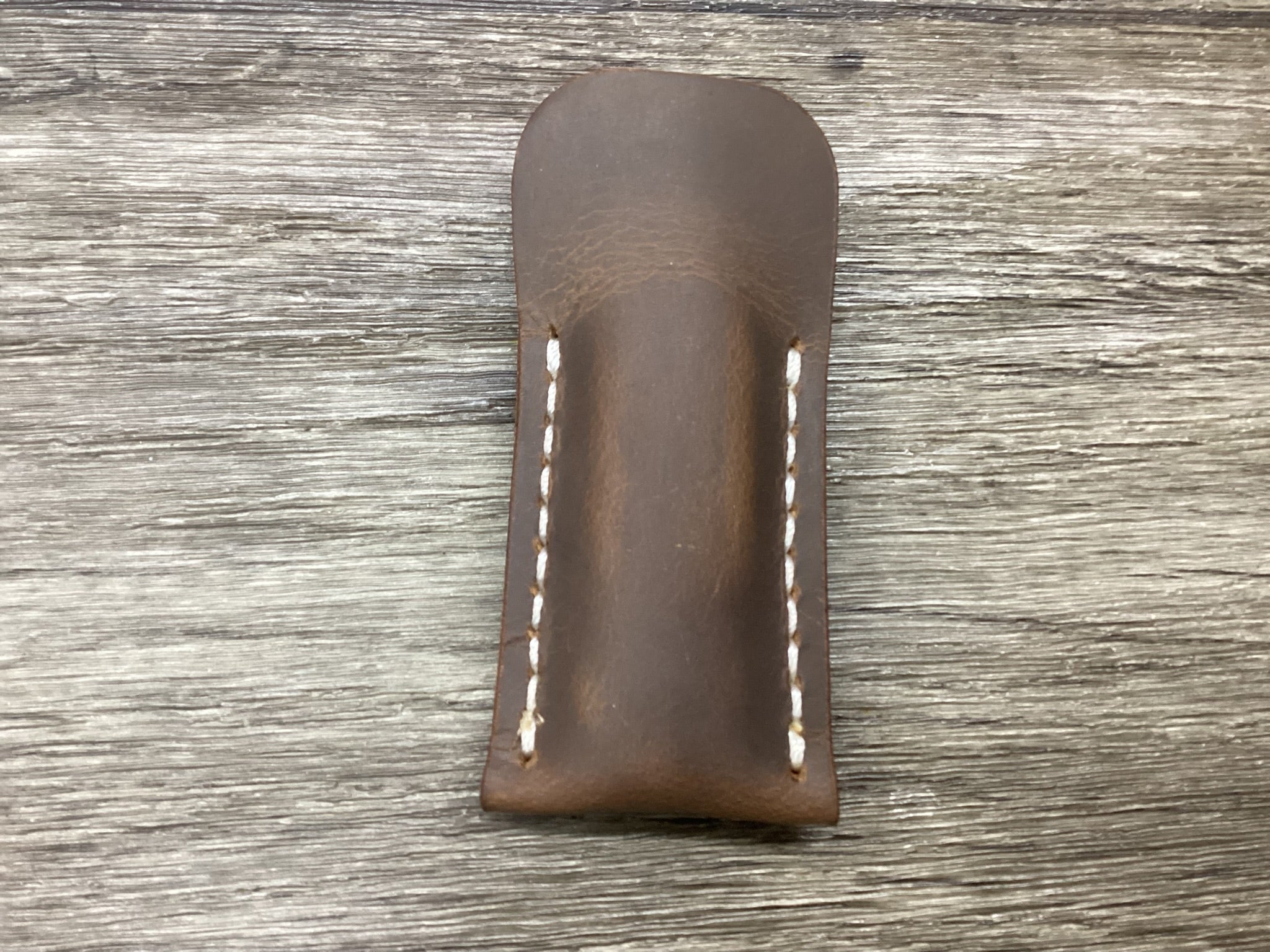 Buffalo Leather Pocket Knife Slip Canoe 3 5/8" Size, (Sheath Only)