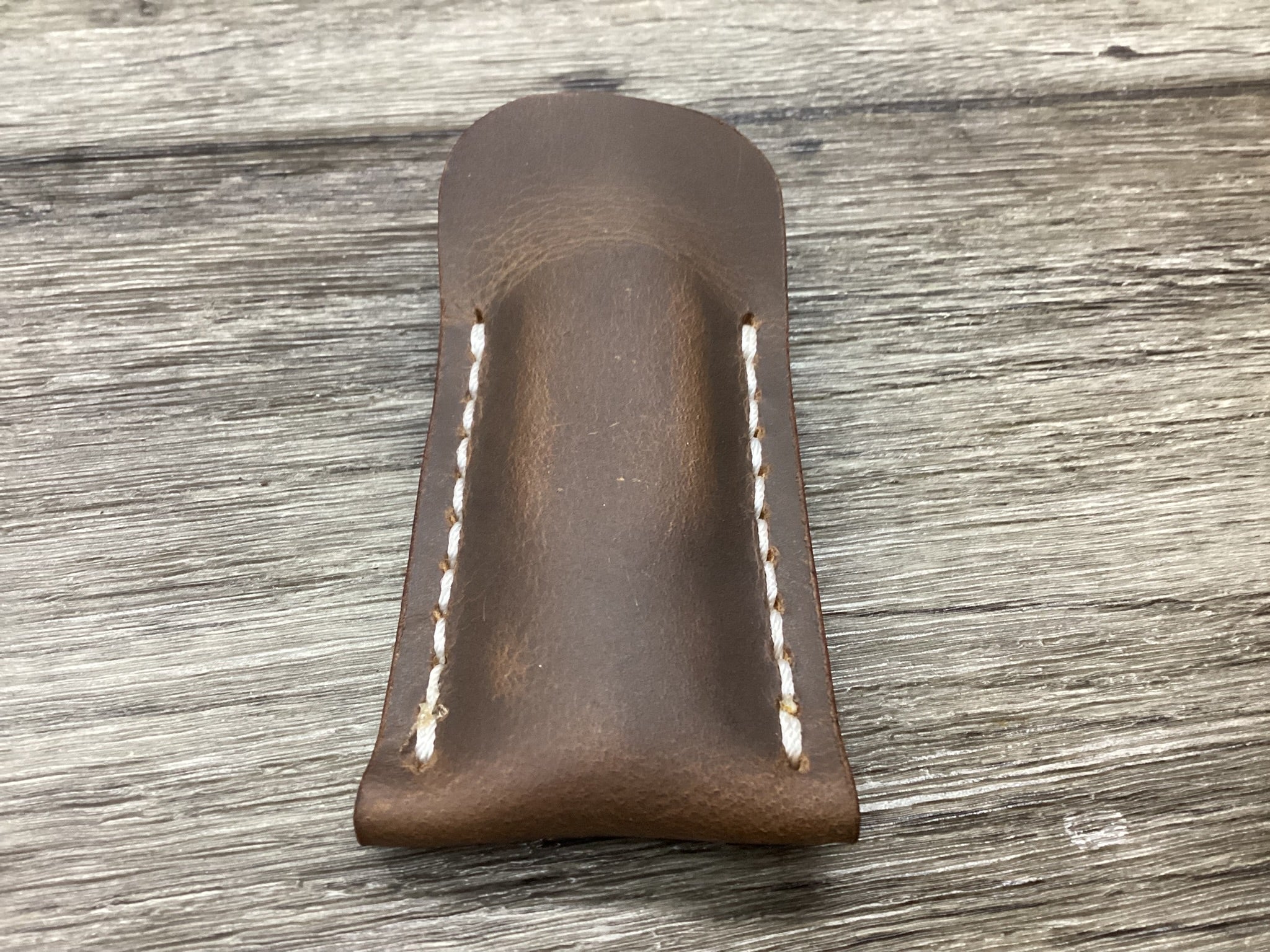 Buffalo Leather Pocket Knife Slip Canoe 3 5/8" Size, (Sheath Only)