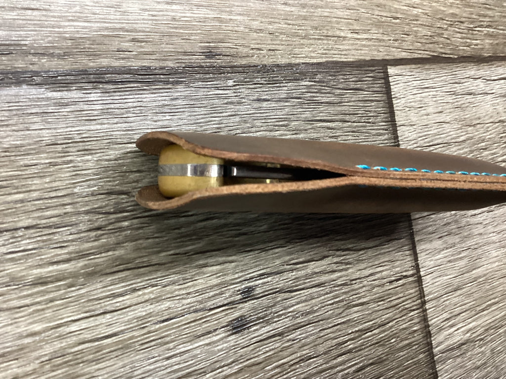 Buffalo Leather Pocket Knife Slip Buck 110 Size, (Sheath Only)