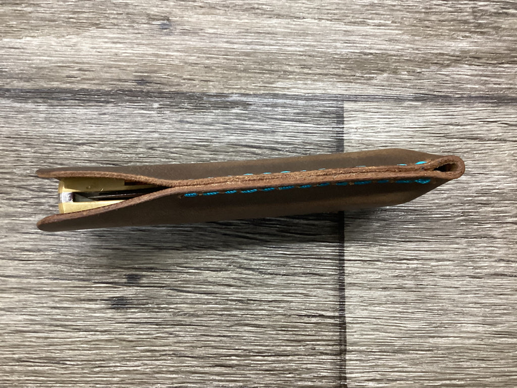 Buffalo Leather Pocket Knife Slip Buck 110 Size, (Sheath Only)