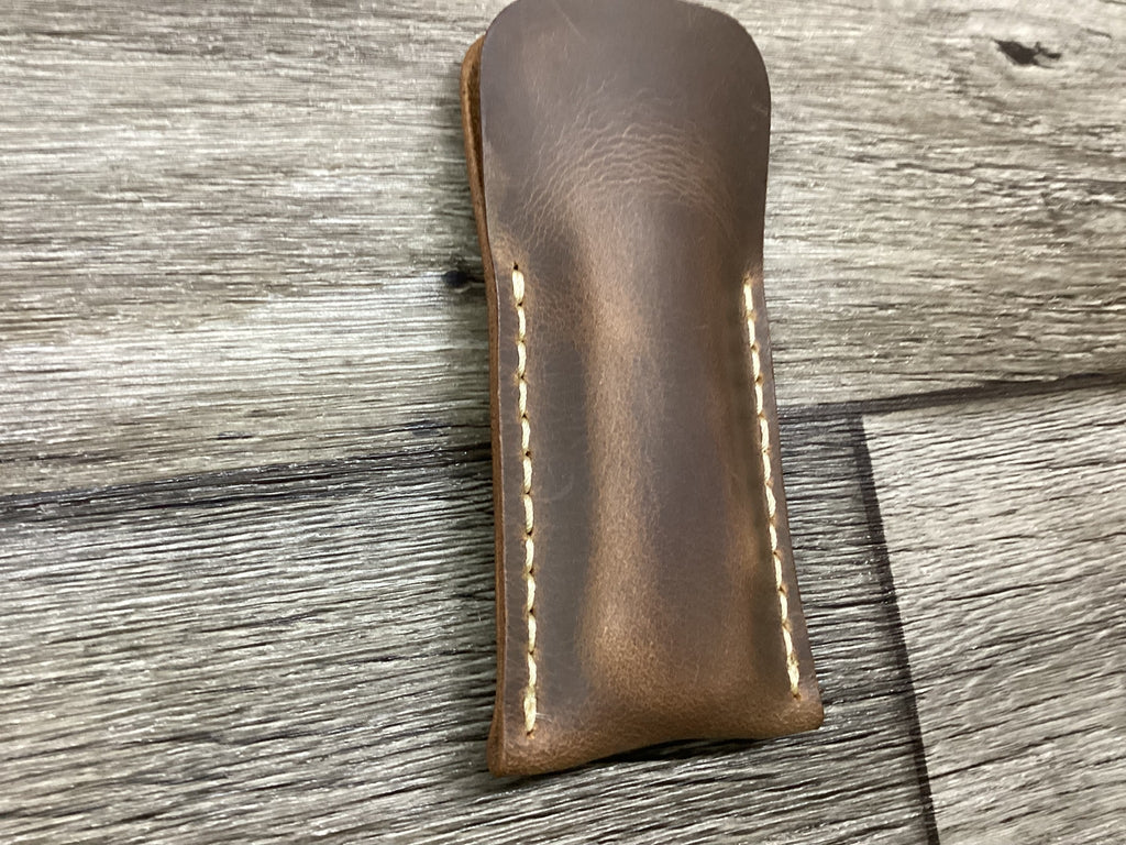 Buffalo Leather Pocket Knife Slip Buck 112 Size, (Sheath Only)