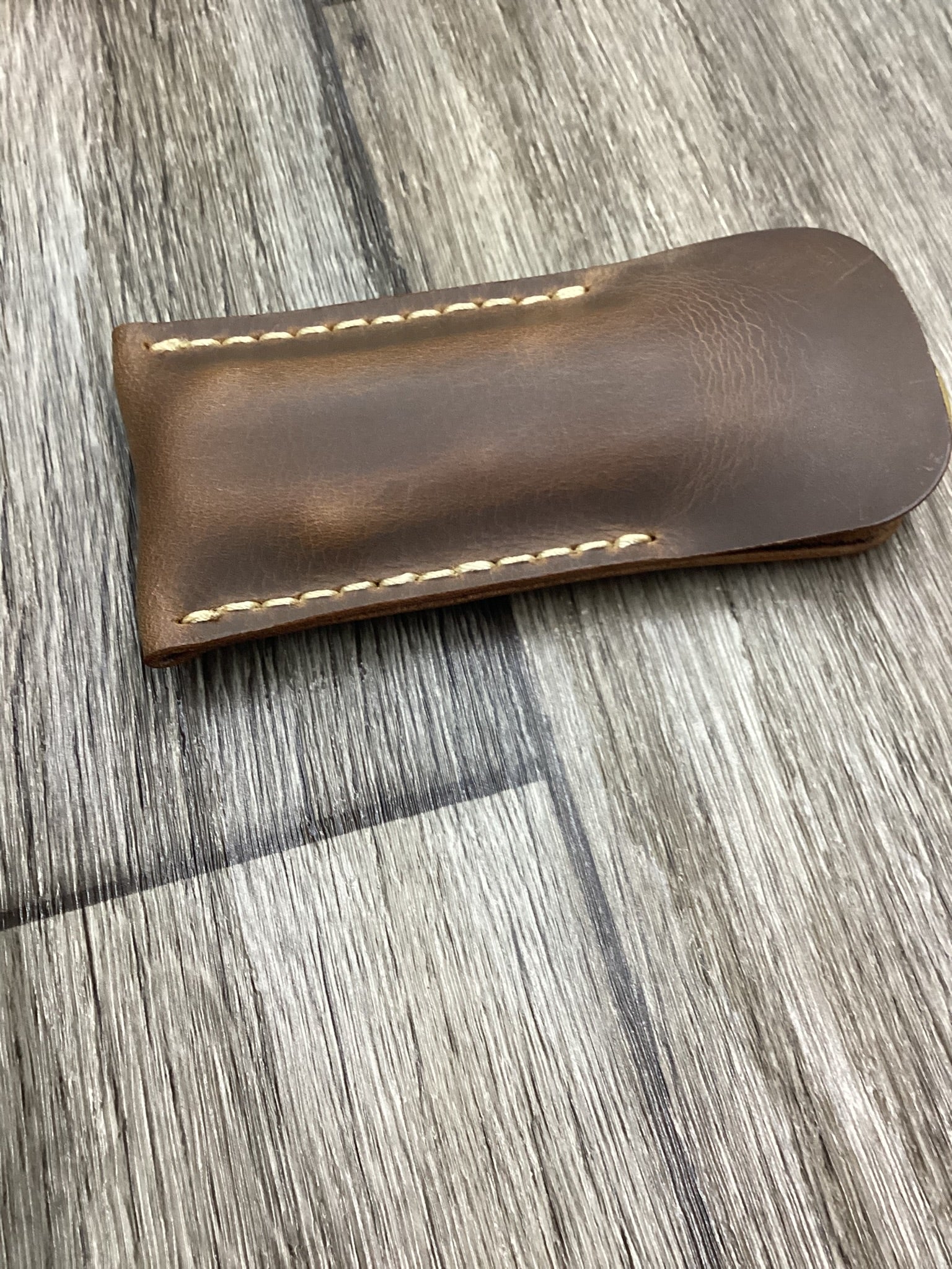 Buffalo Leather Pocket Knife Slip Buck 112 Size, (Sheath Only)