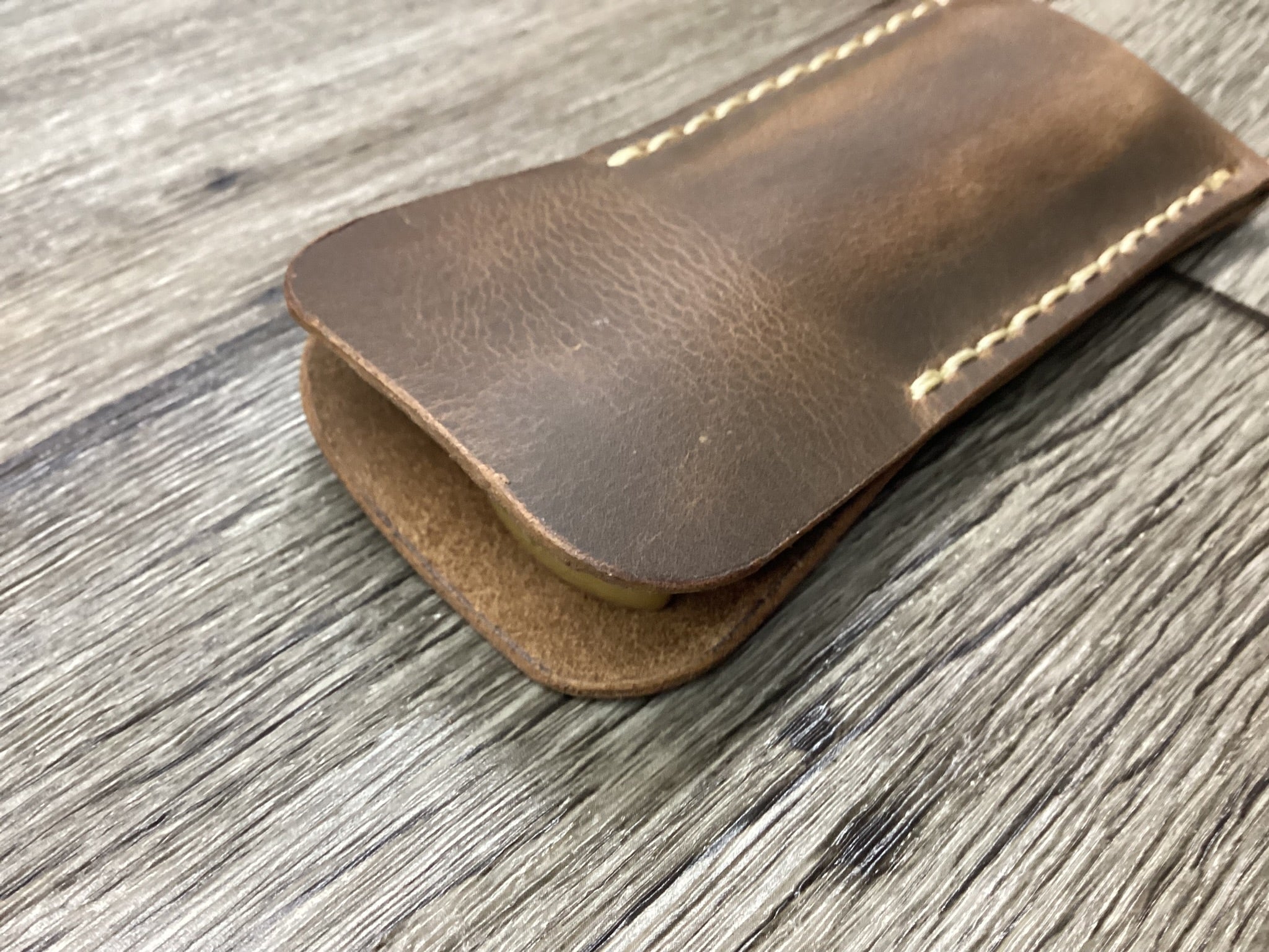 Buffalo Leather Pocket Knife Slip Buck 112 Size, (Sheath Only)