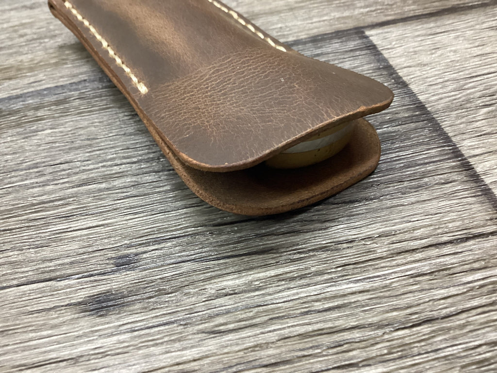 Buffalo Leather Pocket Knife Slip Buck 112 Size, (Sheath Only)