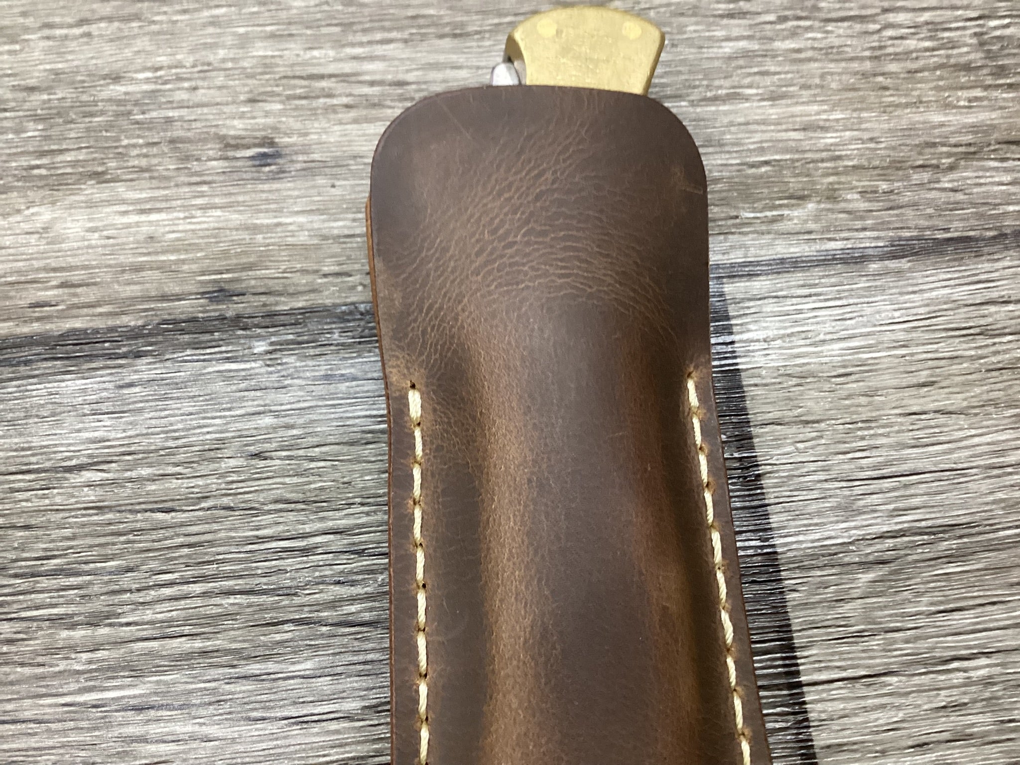 Buffalo Leather Pocket Knife Slip Buck 112 Size, (Sheath Only)