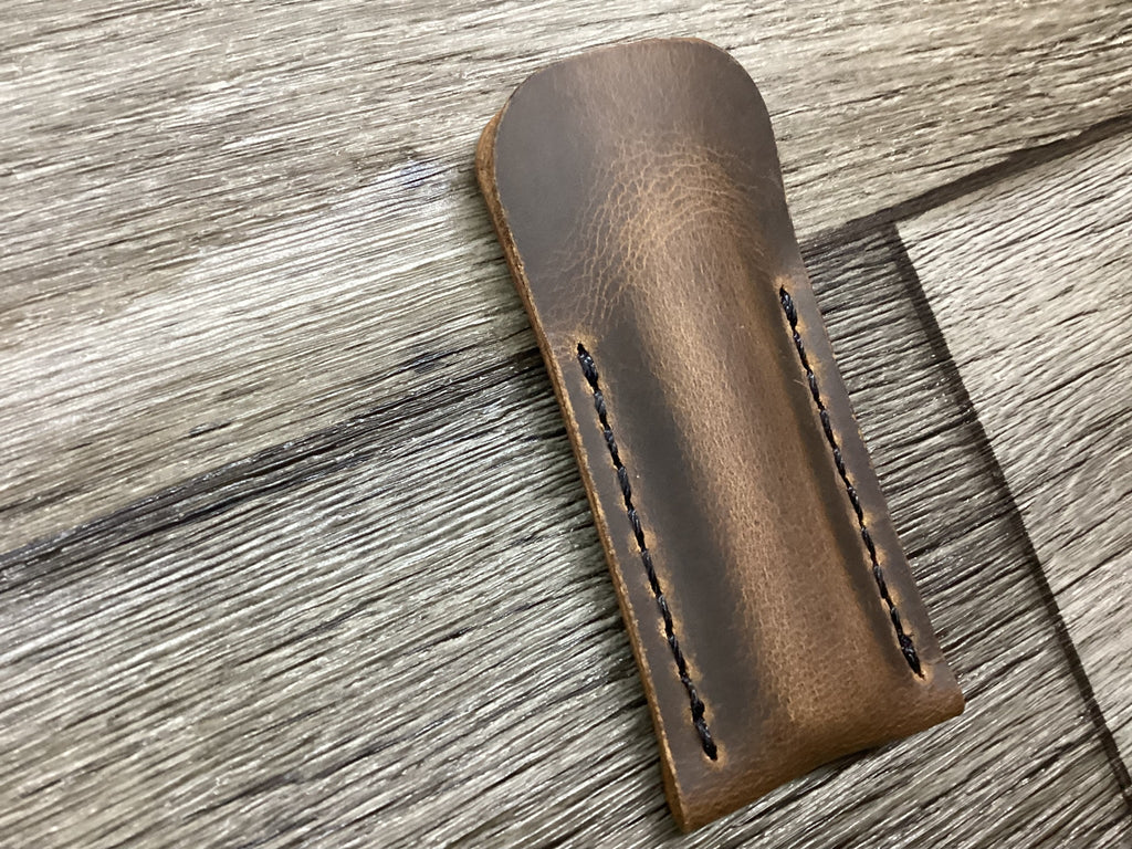 Buffalo Leather Pocket Knife Slip Sodbuster Jr. Size, (Sheath Only)