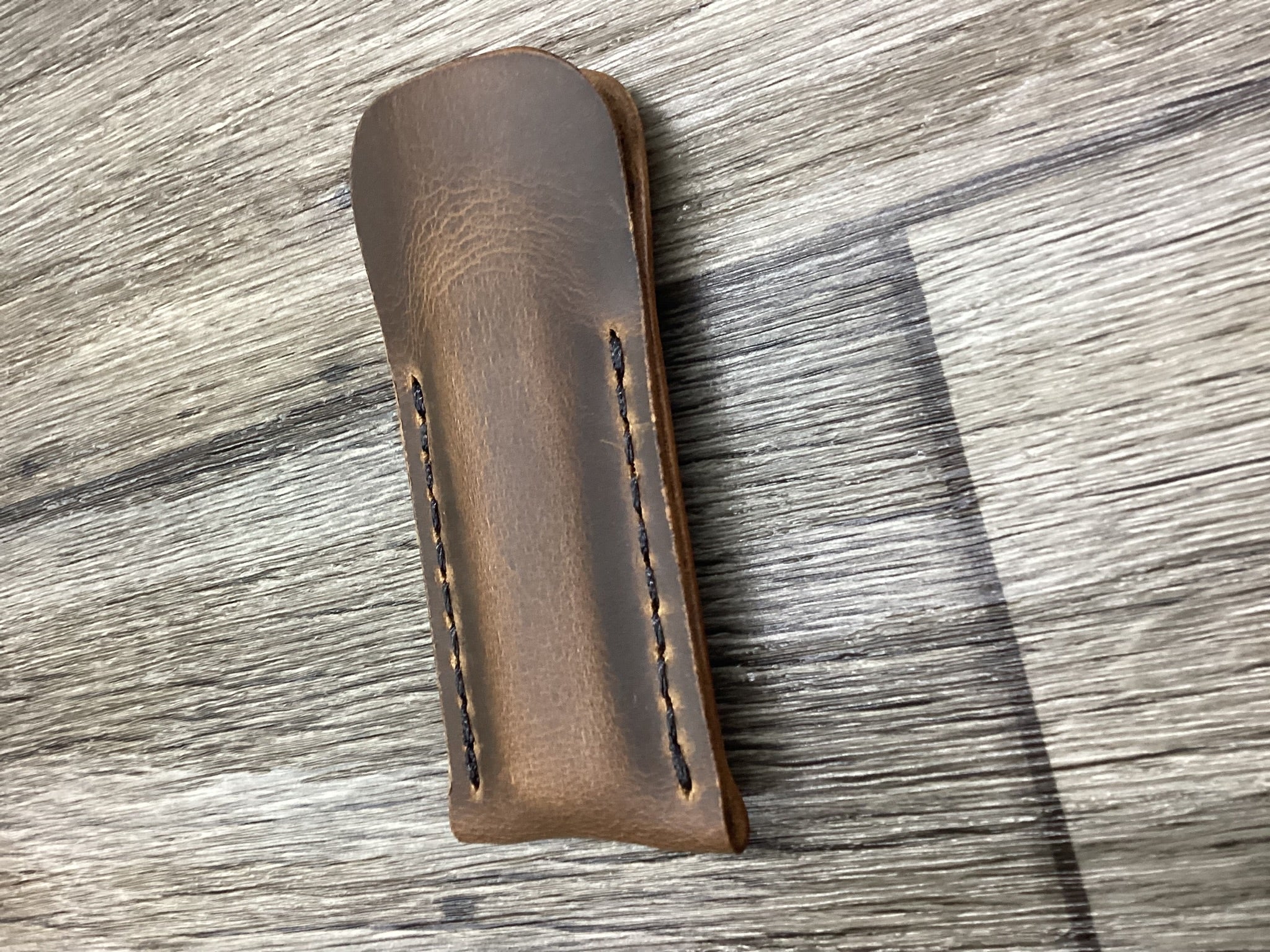 Buffalo Leather Pocket Knife Slip Sodbuster Jr. Size, (Sheath Only)