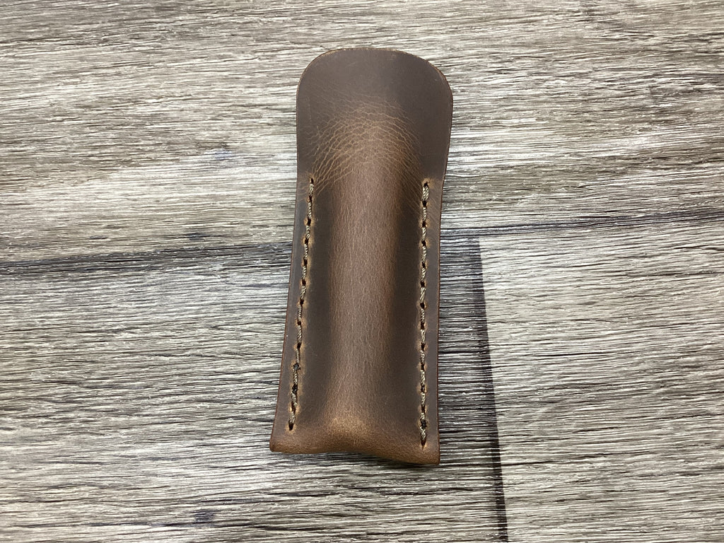 Buffalo Leather Pocket Knife Slip Trapper 4 1/8" Size (Sheath Only)