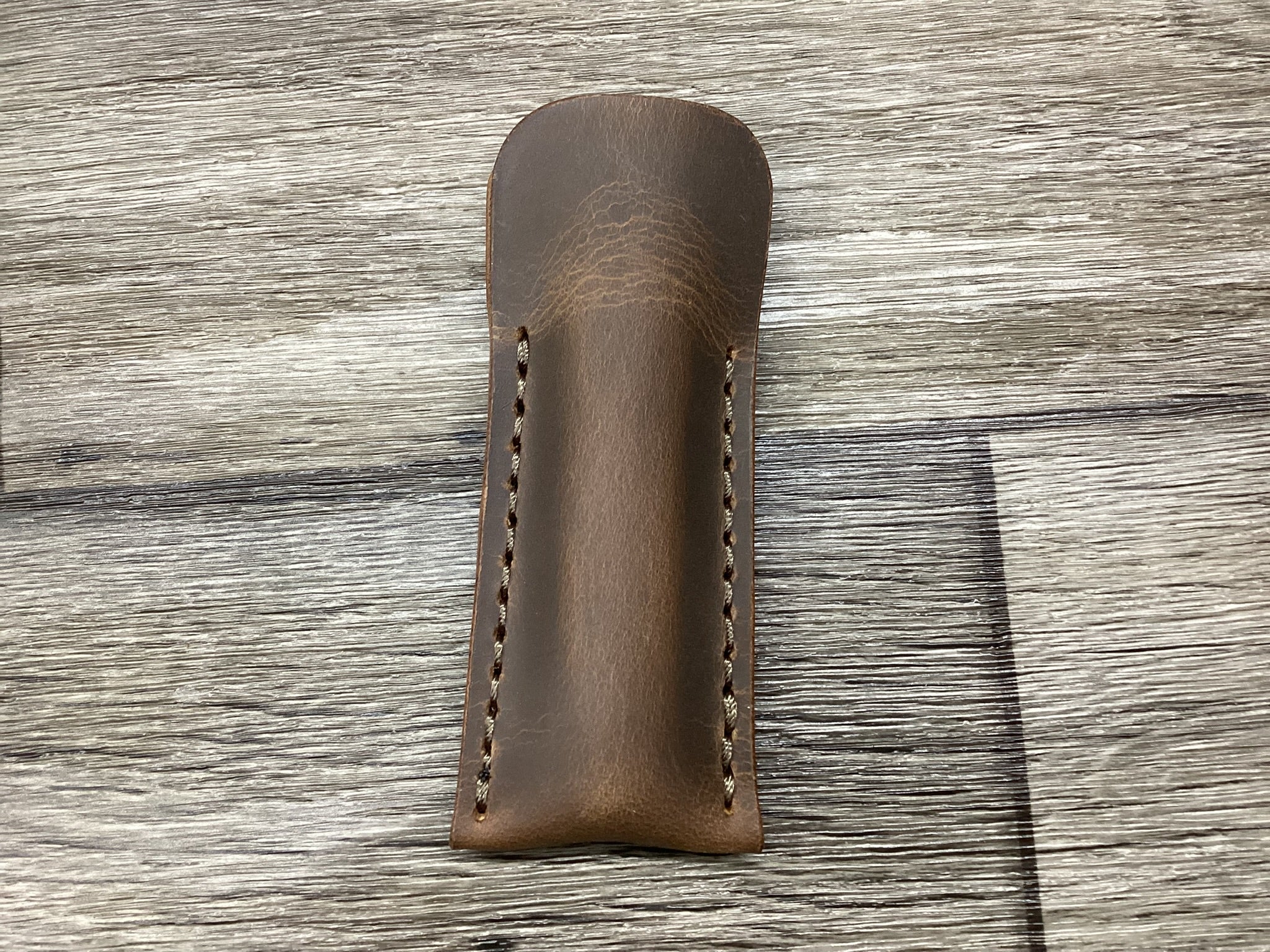Buffalo Leather Pocket Knife Slip Trapper 4 1/8" Size (Sheath Only)