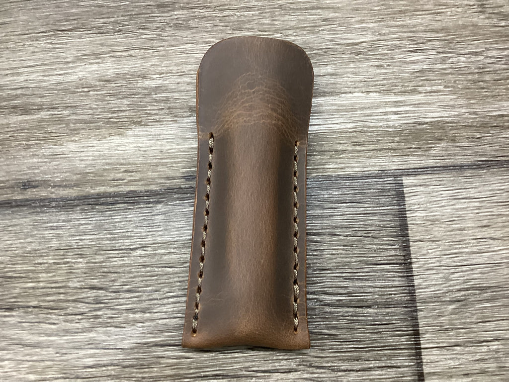 Buffalo Leather Pocket Knife Slip Trapper 4 1/8" Size (Sheath Only)