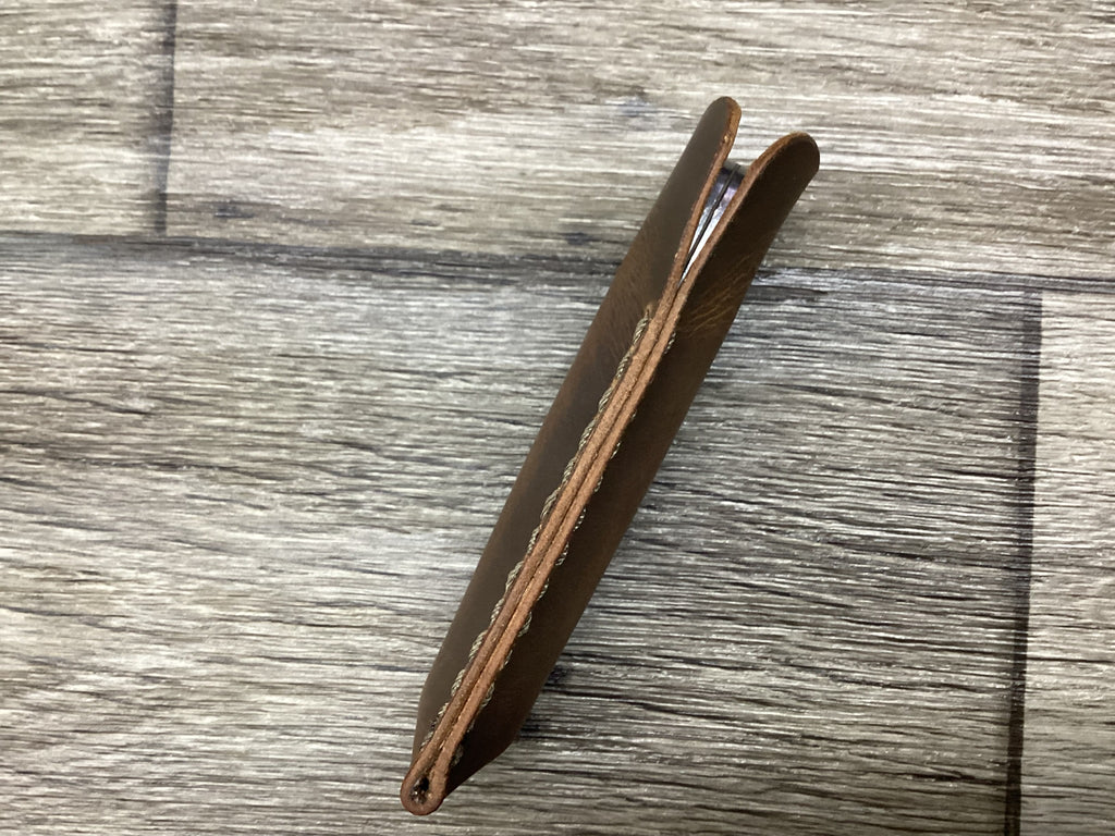 Buffalo Leather Pocket Knife Slip Trapper 4 1/8" Size (Sheath Only)