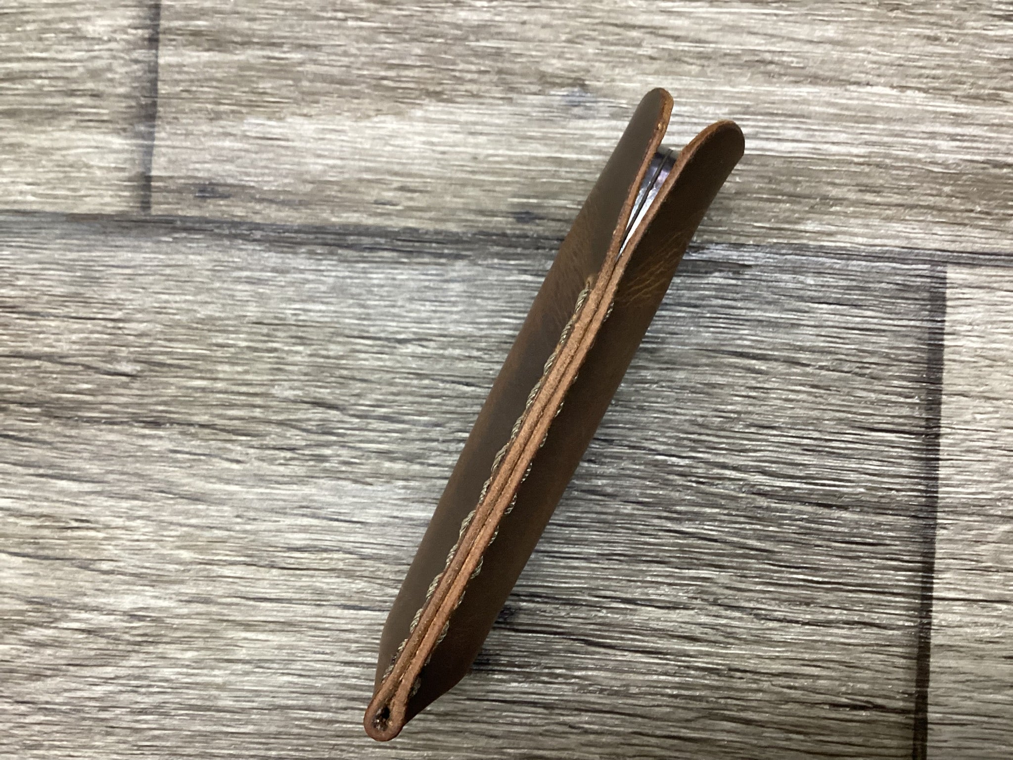 Buffalo Leather Pocket Knife Slip Trapper 4 1/8" Size (Sheath Only)