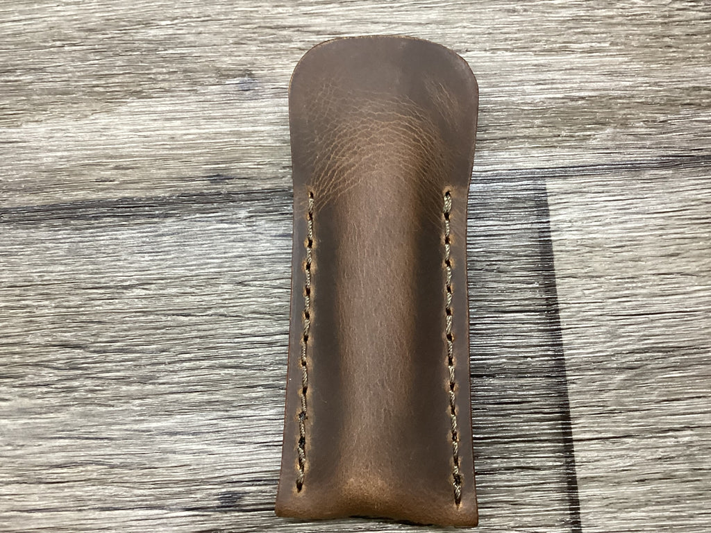Buffalo Leather Pocket Knife Slip Trapper 4 1/8" Size (Sheath Only)