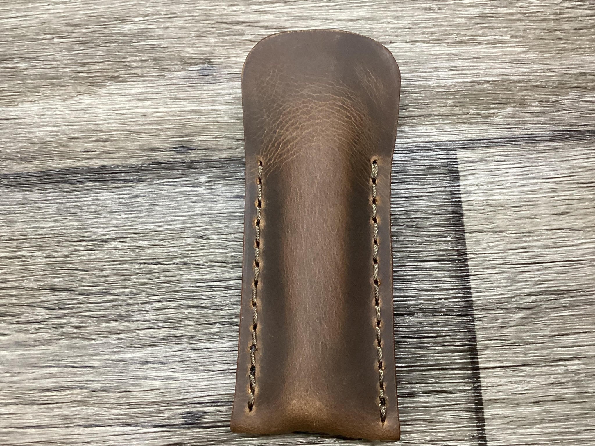 Buffalo Leather Pocket Knife Slip Trapper 4 1/8" Size (Sheath Only)