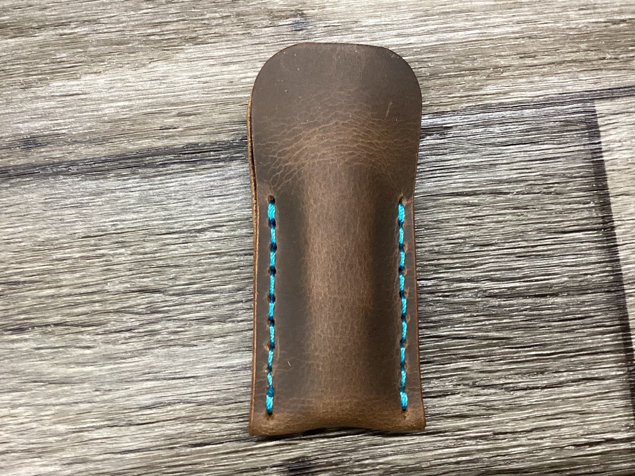 Buffalo Leather Pocket Knife Slip  Mini Trapper Size, (Sheath Only)