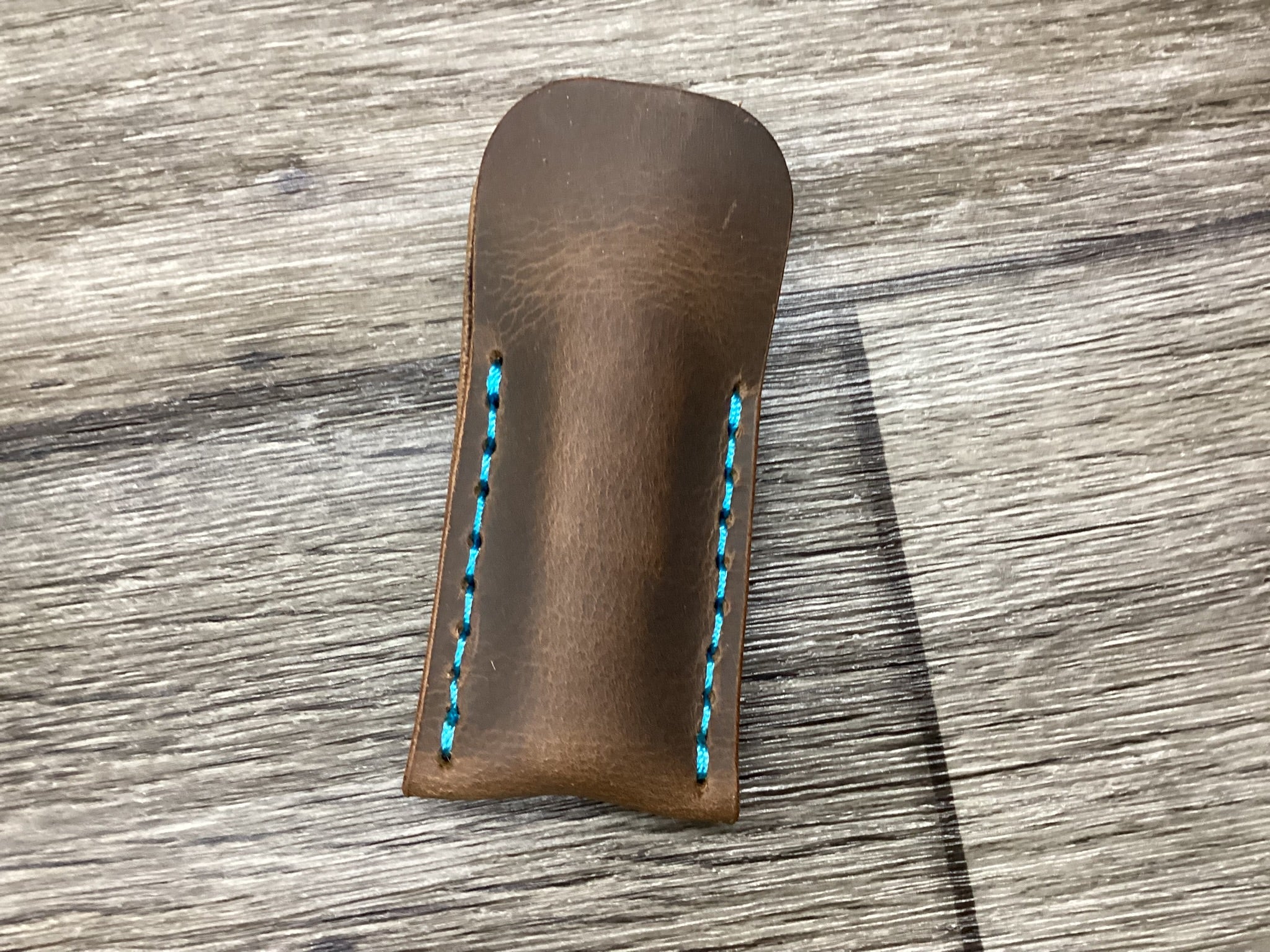 Buffalo Leather Pocket Knife Slip  Mini Trapper Size, (Sheath Only)