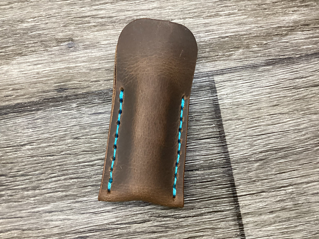 Buffalo Leather Pocket Knife Slip  Mini Trapper Size, (Sheath Only)