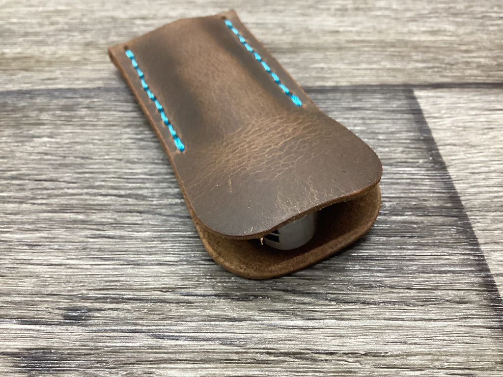 Buffalo Leather Pocket Knife Slip  Mini Trapper Size, (Sheath Only)
