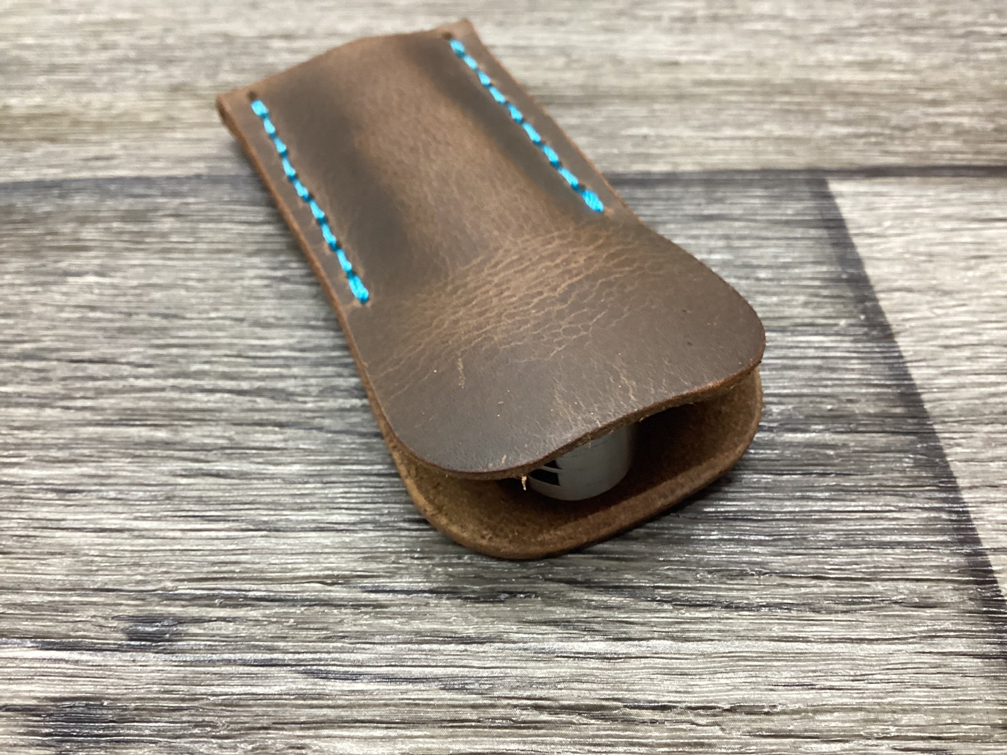 Buffalo Leather Pocket Knife Slip  Mini Trapper Size, (Sheath Only)