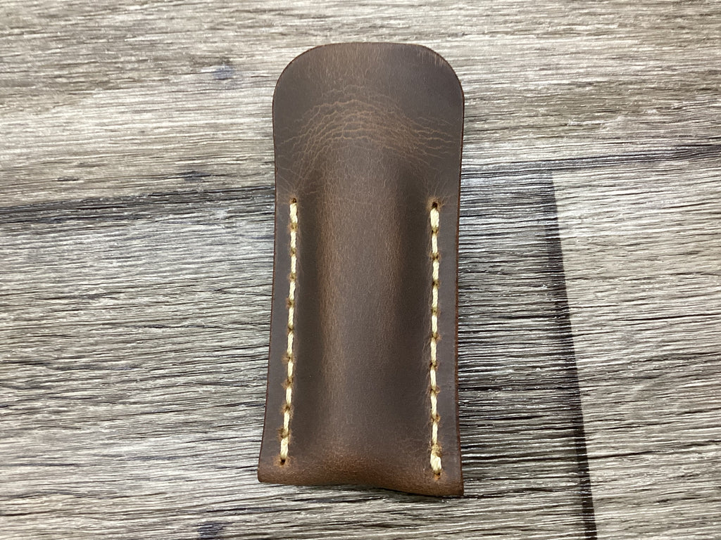 Buffalo Leather Pocket Knife Slip  Mini Trapper 3.5" Size, (Sheath Only)