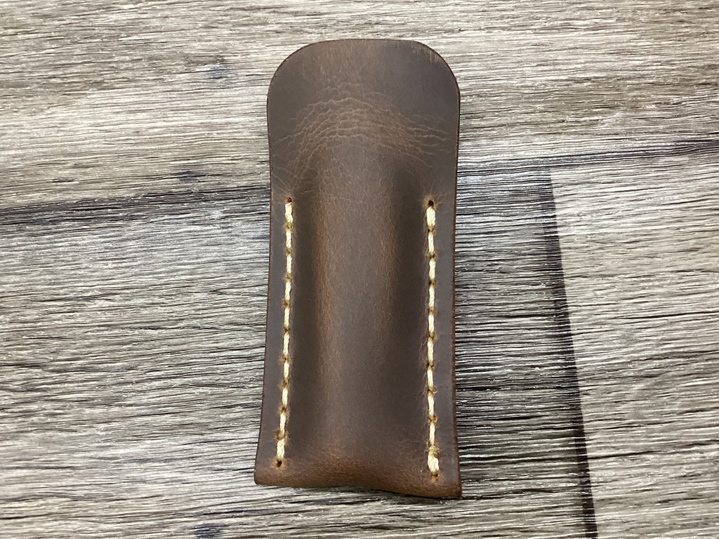 Buffalo Leather Pocket Knife Slip  Mini Trapper 3.5" Size, (Sheath Only)