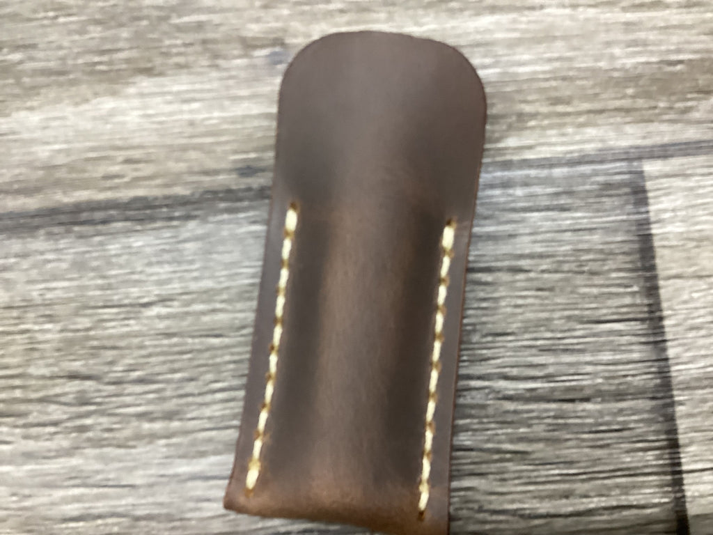 Buffalo Leather Pocket Knife Slip  Mini Trapper 3.5" Size, (Sheath Only)