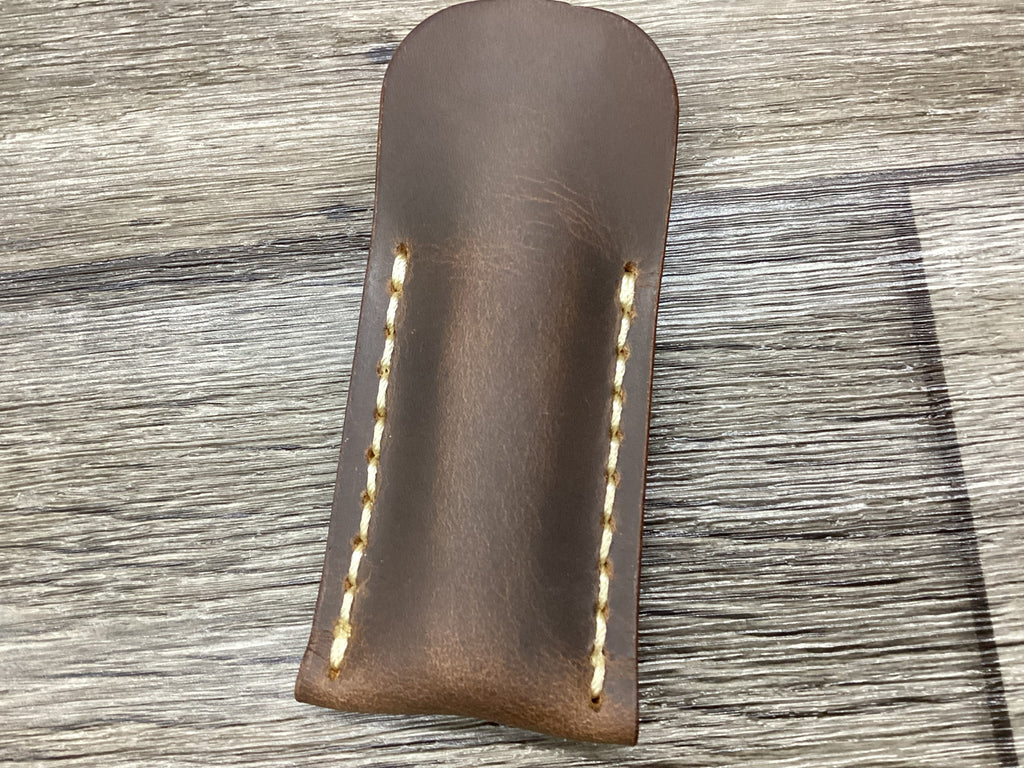 Buffalo Leather Pocket Knife Slip  Mini Trapper 3.5" Size, (Sheath Only)