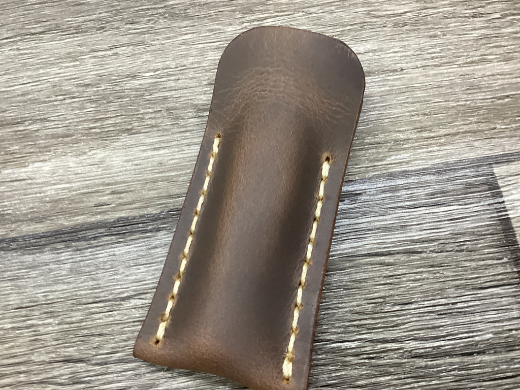 Buffalo Leather Pocket Knife Slip  Mini Trapper 3.5" Size, (Sheath Only)
