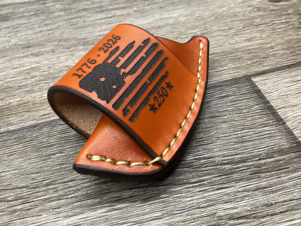 Leather Folding Knife Sheath Mini Trapper Size(Sheath Only)