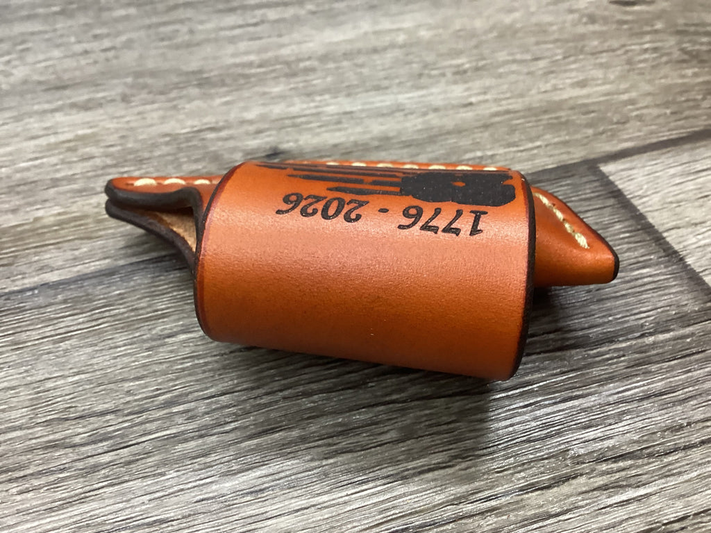 Leather Folding Knife Sheath Mini Trapper Size(Sheath Only)