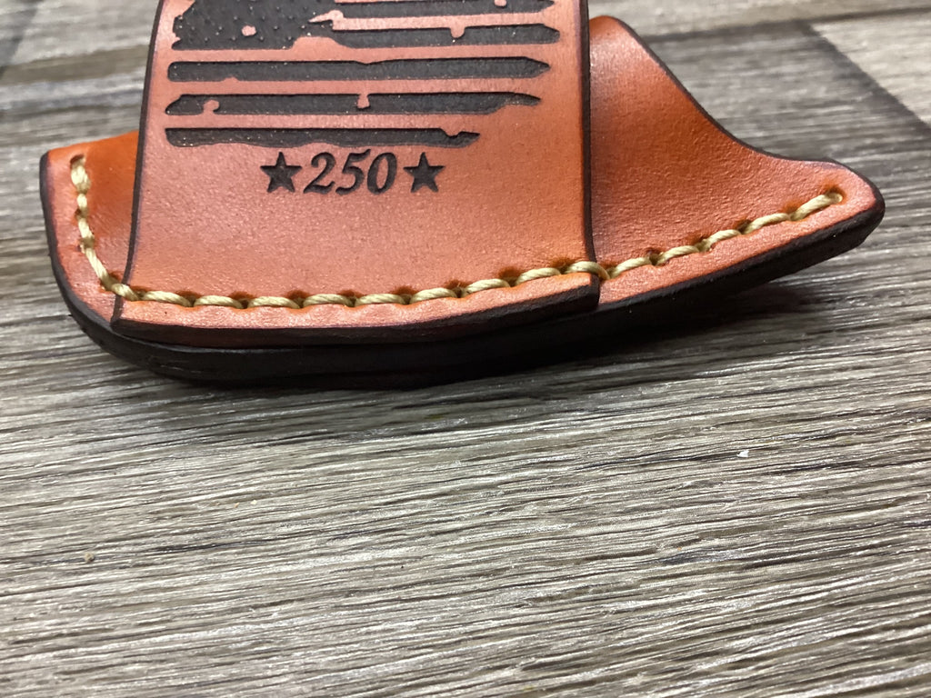 Leather Folding Knife Sheath Mini Trapper Size(Sheath Only)