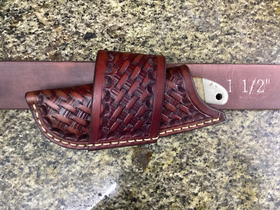 Personalized Folding Knife Sheath Horizontal